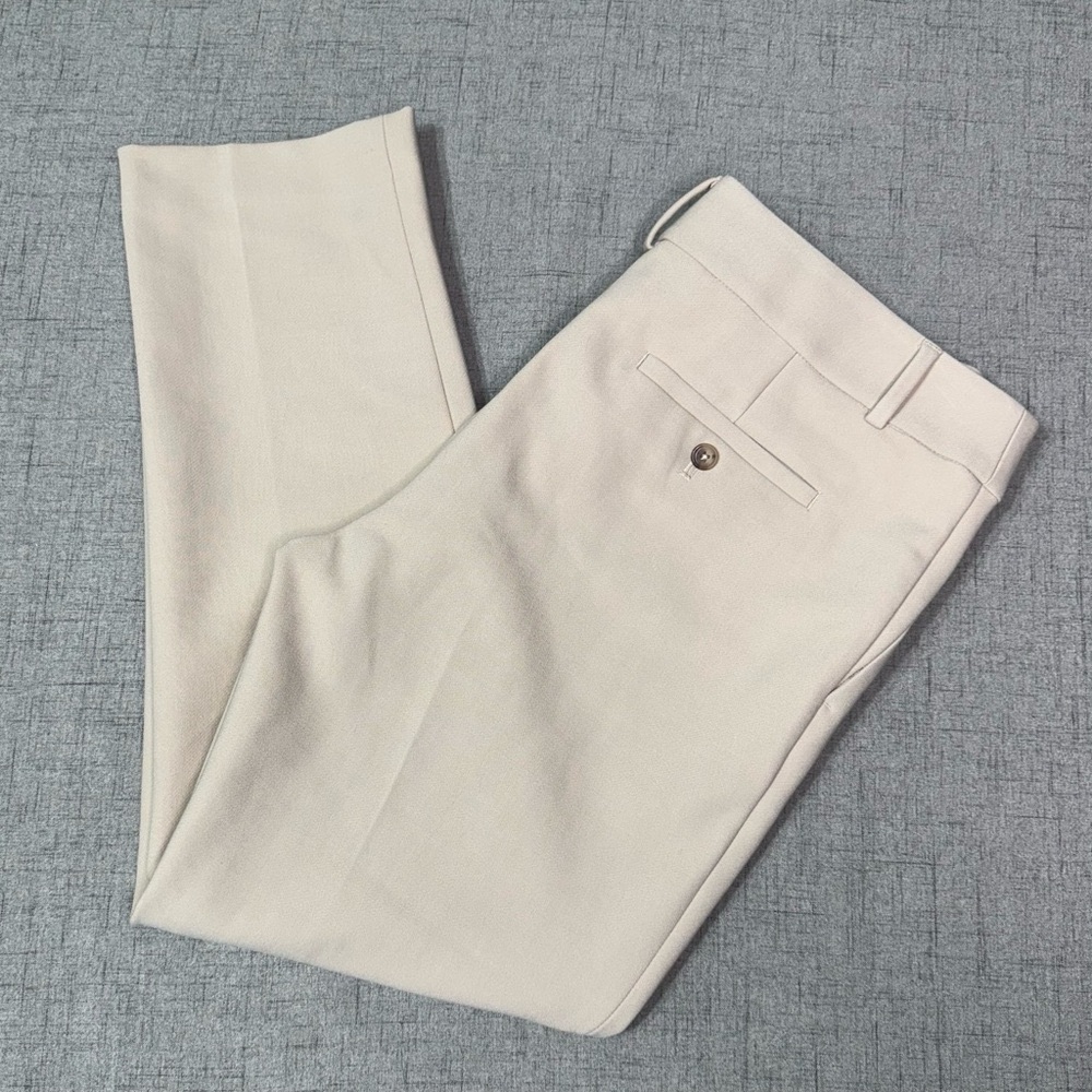 LOFT Slim Straight Leg Pencil Pants in Curvy Fit Dress Pants in Ecru Size 10 - Picture 4 of 11